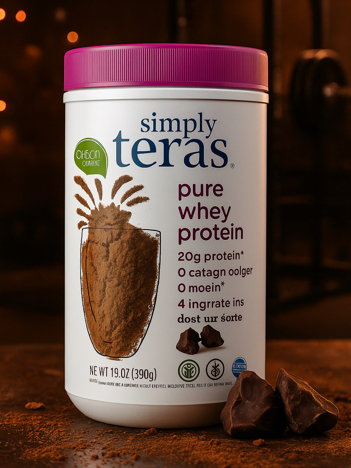teras Simply Pure whey Protein Powder Dark Chocolate Flavor
