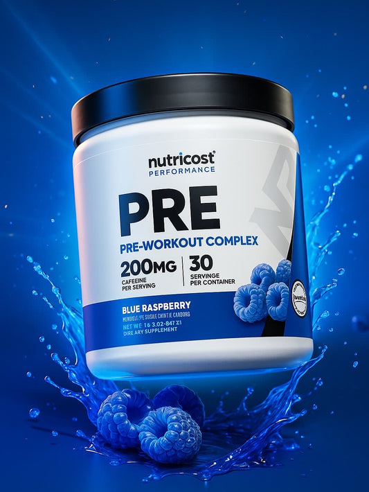 Nutricost Pre-Workout Complex Powder (30 Servings Blue Raspberry)
